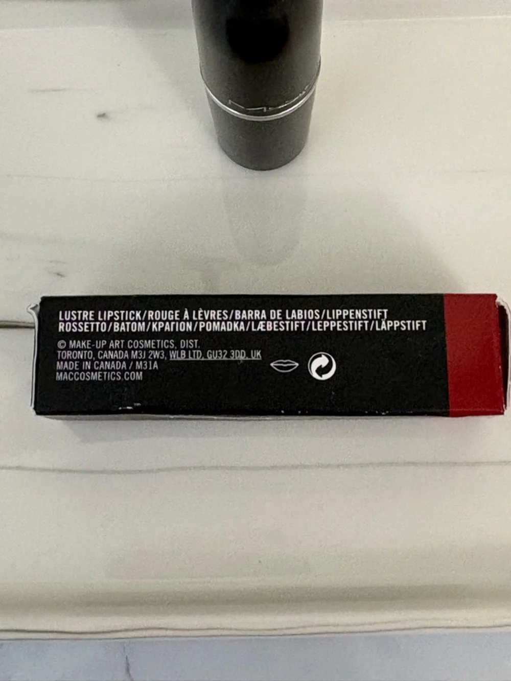 MAC Cosmetics Lustre Sheer-Shine Red 510 Lady Bug Lipstick NIB